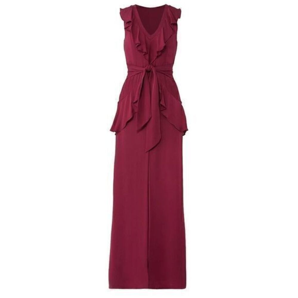 PARKER Elegant Burgundy Rossie Gown